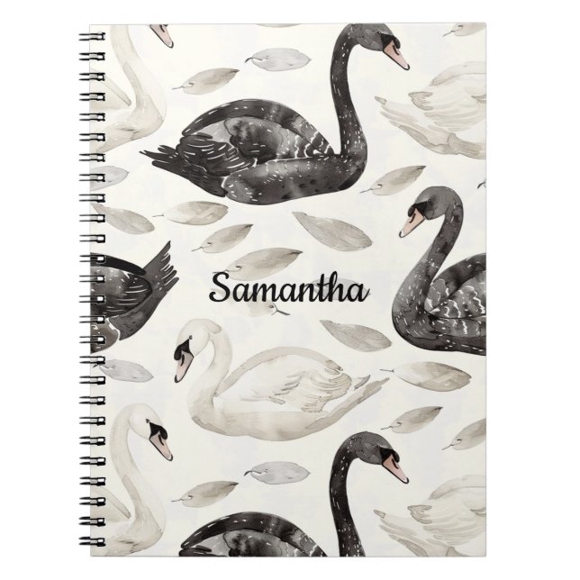 Black White Swans Notebook (Front)