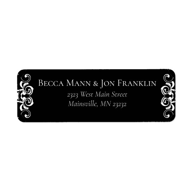 Black & White Swirl Gothic Wedding (Front)