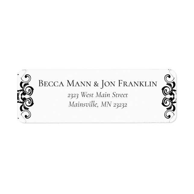Black & White Swirl Gothic Wedding (Front)