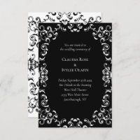 Black & White Swirl Gothic Wedding