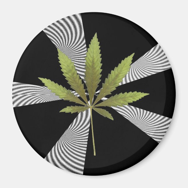 Black&White Swirl....... Magnet (Front)