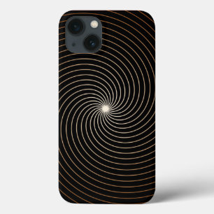 Black & White Swirl w/Tan Gradation iPhone 13 Case