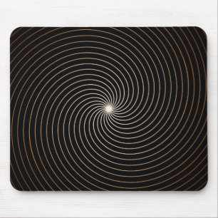 Black & White Swirl w/Tan Gradation Mouse Mat