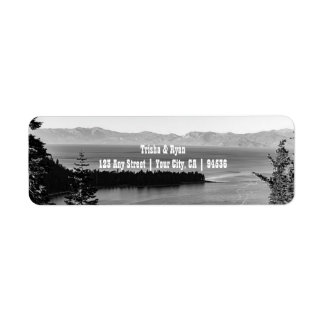 Black & White Tahoe Return Address Label