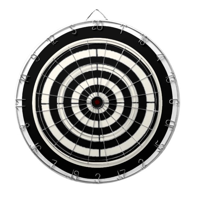 Black & White Target Dartboard (Front)