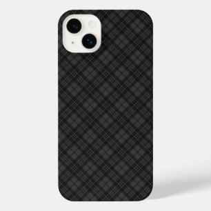 Black white tartan plaid winter Christmas pattern iPhone 14 Plus Case