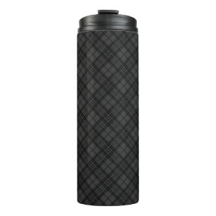 Black white tartan plaid winter Christmas pattern Thermal Tumbler