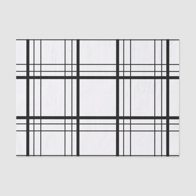 Black & White Tartan Tissue Paper (Front)