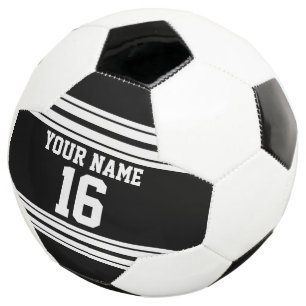 Black White Team Jersey Custom Number Name Football