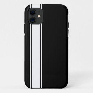 Black & White Team Jersey Stripe iPhone 5s Case