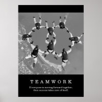 Black White Teamwork Motivational Inspirational