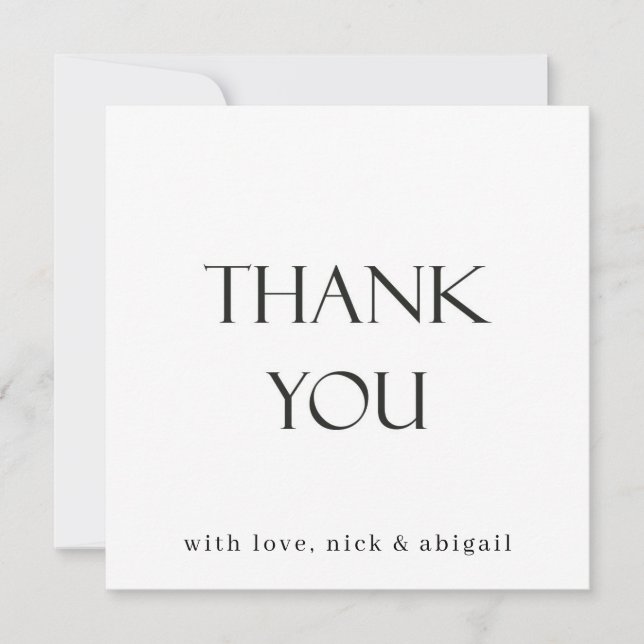 Black & White Thank You Card  (Front)