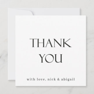 Black & White Thank You Card