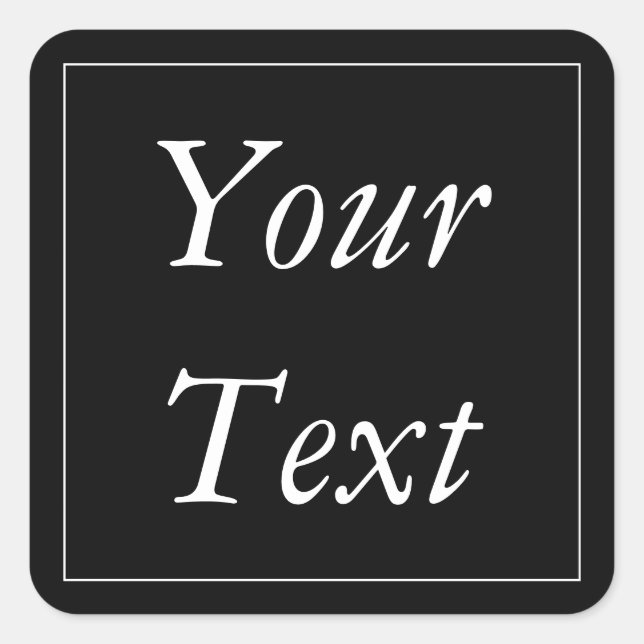 Black & White Thank You Stickers and Favour Labels (Front)