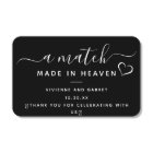 Black White Thank You Wedding Favour