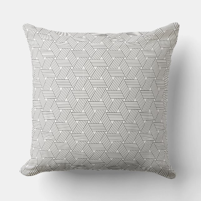 Black White Throw Pillow (Front)