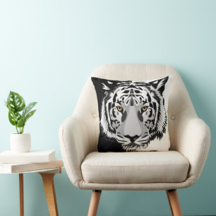Black White Tiger  Cushion