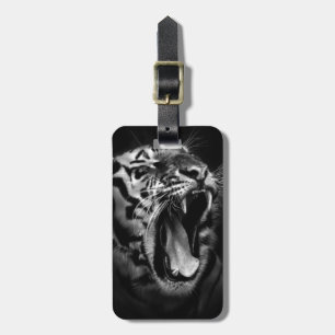 Black & White Tiger Luggage Tag