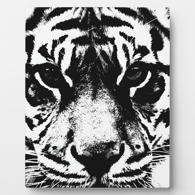 Black & White Tiger Plaque (Front)