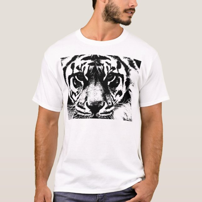 Black & White Tiger T-Shirt (Front)