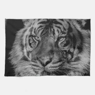 Black & White Tiger Tea Towel