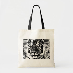 Black & White Tiger Tote Bag