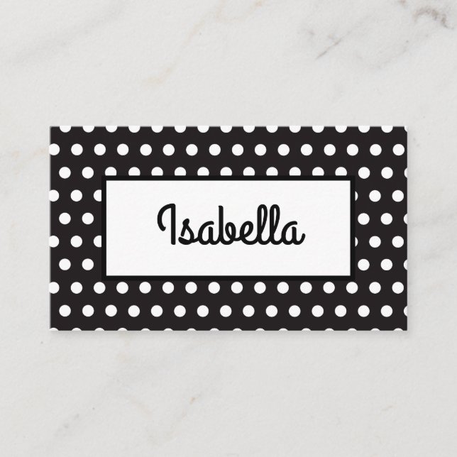 Black & White to Match Same Theme Table Settings P Place Card (Front)