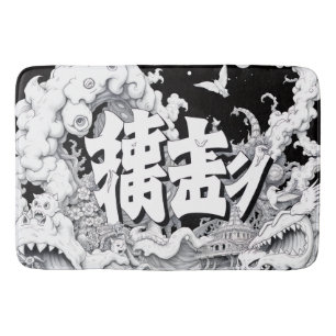 Black & White Tokyo Bath Mat