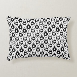 Black White Traditional Chinese Decorative Cushion
