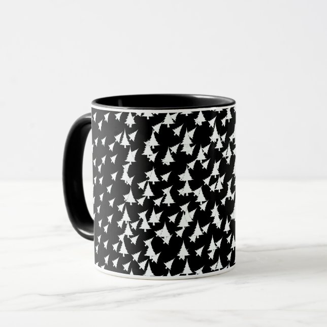 Black  White Trees Combo  Mug (Front Left)