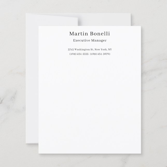 Black & White Trendy Minimal Plain Simple (Front)
