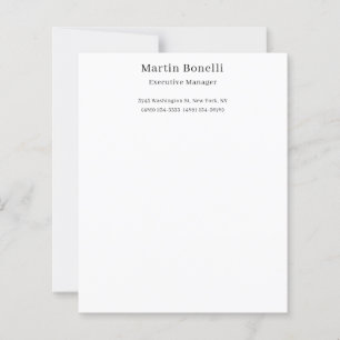 Black & White Trendy Minimal Plain Simple