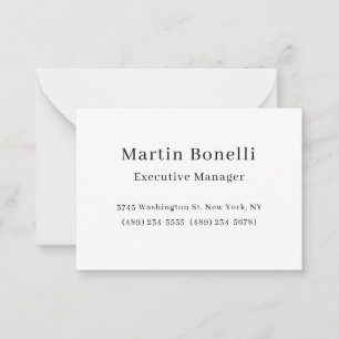 Black & White Trendy Minimal Plain Simple Card