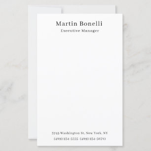 Black & White Trendy Minimal Plain Simple Paper