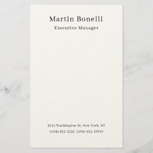 Black & White Trendy Minimal Plain Simple Stationery