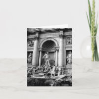 Black White Trevi Fountain Rome Travel Photography