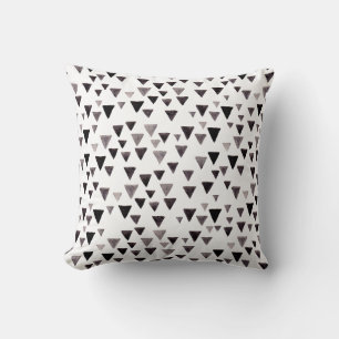 Black & White Triangle Pattern Pillow