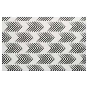 Black White Tribal Arrow Pattern Fabric