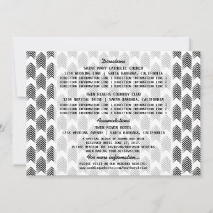 Black White Tribal Arrows Information Card