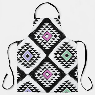 Black White Tribal Navajo Pattern Apron
