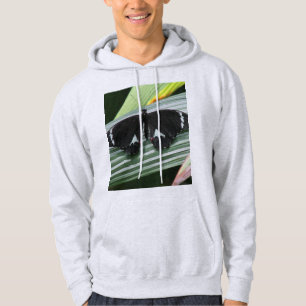 Black & White Tropical Butterfly Hoodie