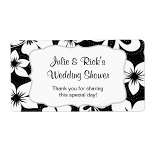 Black White Tropical Water Bottle  - customise it!