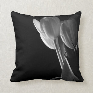 Black & White Tulips Cushion