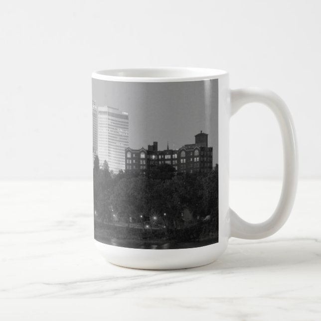 Black & White Tulsa Skyline Mug (Right)