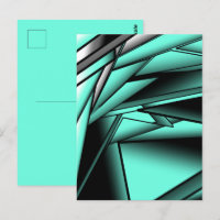 Black White Turquoise Ombre Modern Abstract Art