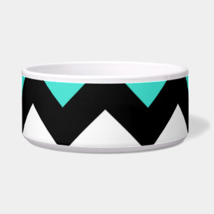 Black White Turquoise Zigzag