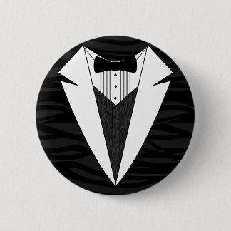 Black/White Tuxedo 6 Cm Round Badge