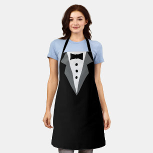 Black White Tuxedo Apron