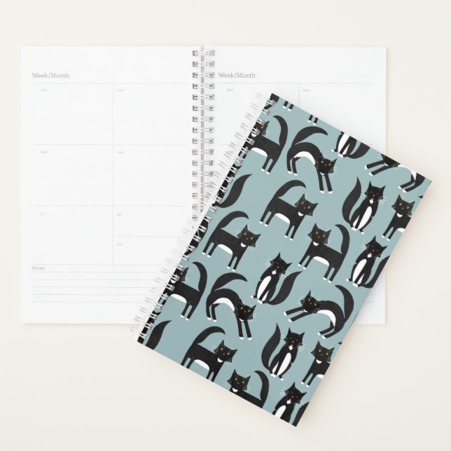 Black & White Tuxedo Cat Planner (Display)
