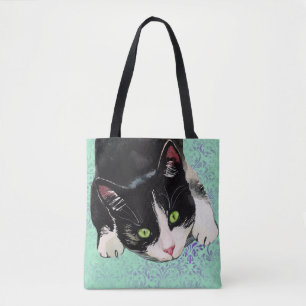 Black & White Tuxedo Cat Tote Bag